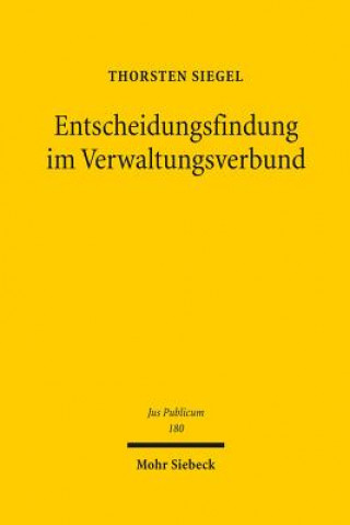 Kniha Entscheidungsfindung im Verwaltungsverbund Thorsten Siegel