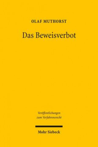 Carte Das Beweisverbot Olaf Muthorst