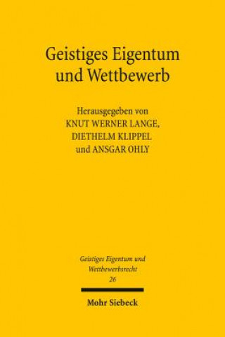Carte Geistiges Eigentum und Wettbewerb Knut Werner Lange