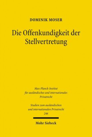 Buch Die Offenkundigkeit der Stellvertretung Dominik Moser