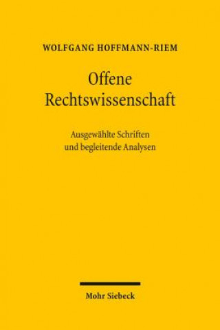 Könyv Offene Rechtswissenschaft Wolfgang Hoffmann-Riem