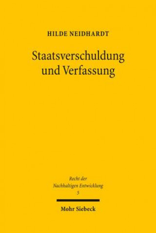 Kniha Staatsverschuldung und Verfassung Hilde Neidhardt