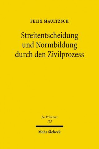 Carte Streitentscheidung und Normbildung durch den Zivilprozess Felix Maultzsch