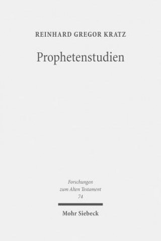 Kniha Prophetenstudien Reinhard G Kratz