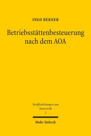 Carte Betriebsstattenbesteuerung nach dem AOA Ingo Berner