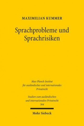 Könyv Sprachprobleme und Sprachrisiken Maximilian Kummer