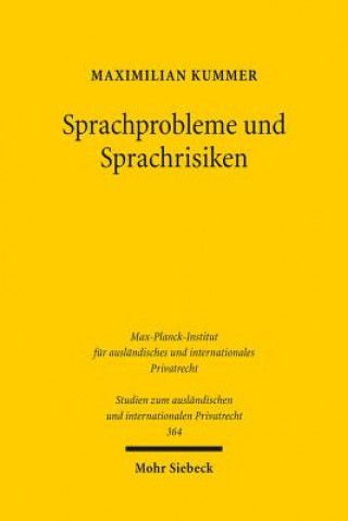 Kniha Sprachprobleme und Sprachrisiken Maximilian Kummer