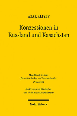 Könyv Konzessionen in Russland und Kasachstan Azar Aliyev