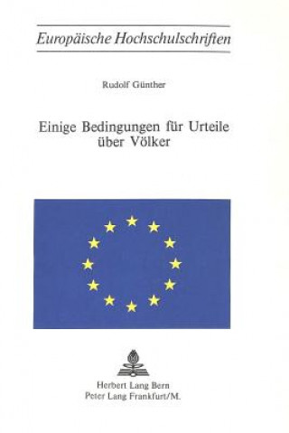 Könyv Einige Bedingungen fuer Urteile ueber Voelker Rudolf Gunther