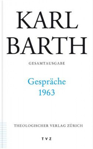 Kniha Gespräche 1963 Karl Barth