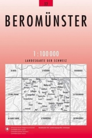 Tiskovina Swisstopo 1 : 100 000 Beromünster 