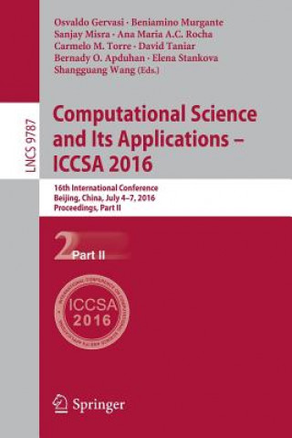 Kniha Computational Science and Its Applications - ICCSA 2016 Osvaldo Gervasi