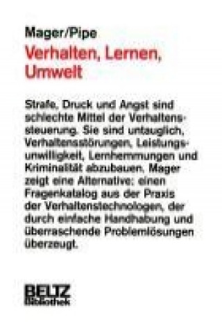 Kniha Verhalten, Lernen, Umwelt Robert F. Mager