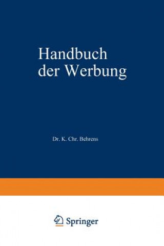 Книга Handbuch Der Werbung Karl Christian Behrens