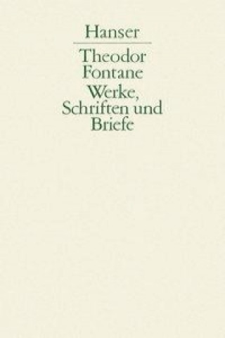 Könyv Fontane: Werke 3/III/1 Theodor Fontane