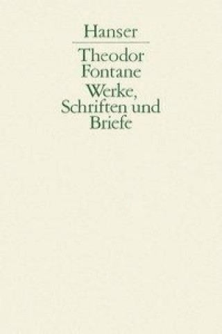 Kniha Fontane: Werke 3/III/1 Theodor Fontane