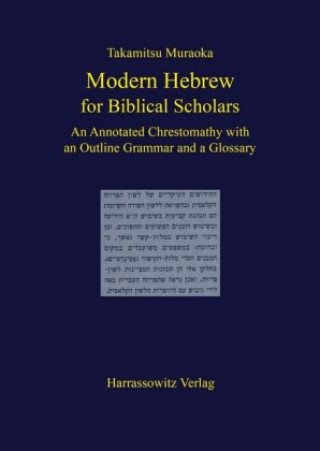 Carte Modern Hebrew for Biblical Scholars Takamitsu Muraoka