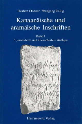 Knjiga Kanaanäische und aramäische Inschriften Herbert Donner