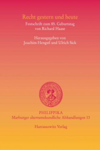 Книга Recht gestern und heute Joachim Hengstl