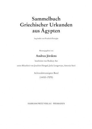 Kniha Sammelbuch griechischer Urkunden aus Ägypten Andrea Jördens