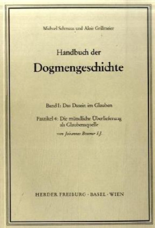 Buch Mündliche Überlieferung als Glaubensquelle Johannes Beumer