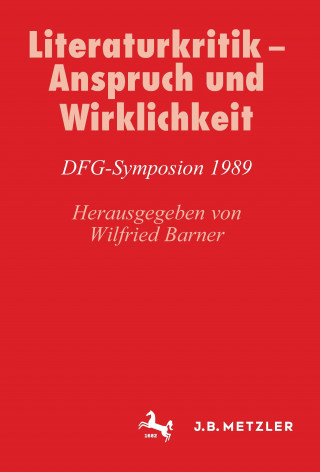 Kniha Literaturkritik - Anspruch und Wirklichkeit Wilfried Barner