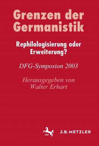 Kniha Grenzen der Germanistik Walter Erhart