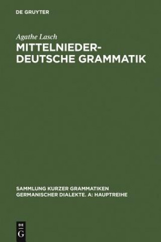 Buch Mittelniederdeutsche Grammatik Agathe Lasch