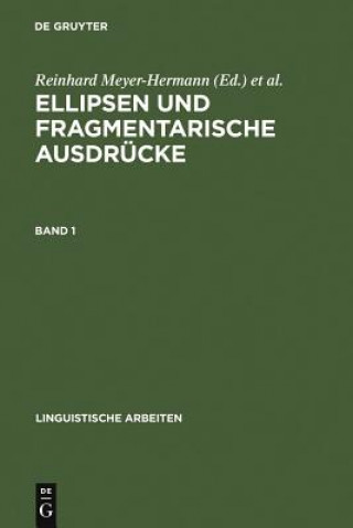 Kniha Ellipsen und fragmentarische Ausdrucke Reinhard Meyer-Hermann