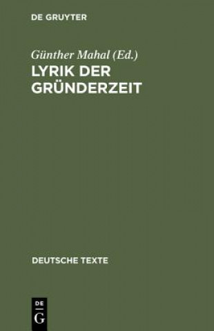 Könyv Lyrik Der Grunderzeit Günther Mahal