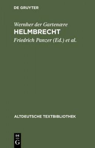 Knjiga Helmbrecht Friedrich Panzer