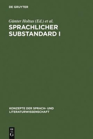 Boek Sprachlicher Substandard I Günter Holtus