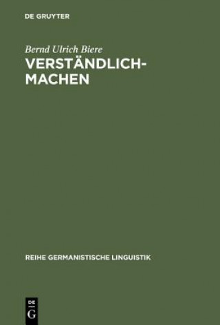 Książka Verstandlich-machen Bernd Ulrich Biere