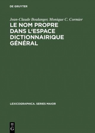 Buch nom propre dans l'espace dictionnairique general Jean-Claude Boulanger