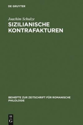 Könyv Sizilianische Kontrafakturen Joachim Schulze