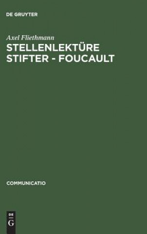 Kniha Stellenlekture Stifter - Foucault Axel Fliethmann