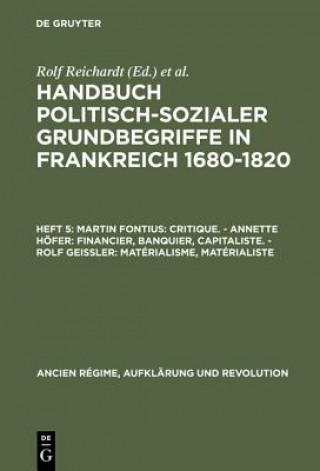 Carte Handbuch politisch-sozialer Grundbegriffe in Frankreich 1680-1820, Heft 5, Martin Fontius Rolf Reichardt