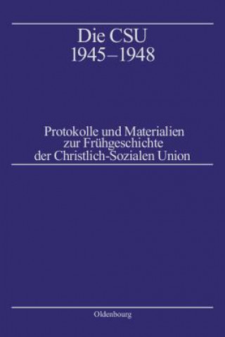 Book Die CSU 1945-1948 Alf Mintzel