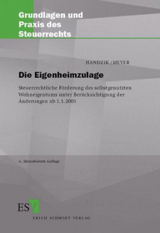 Kniha Die Eigenheimzulage Peter Handzik
