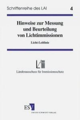 Książka Hinweise zur Messung, Beurteilung von Lichtimmissionen Länderausschuß für Immissionsschutz