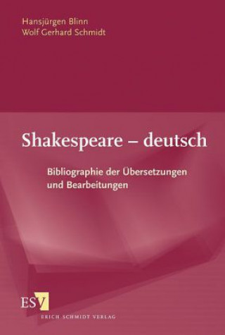 Livre Shakespeare - deutsch Hansjürgen Blinn