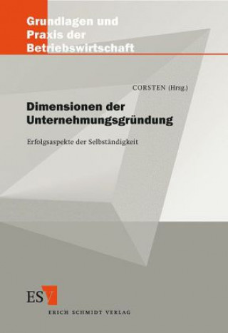 Книга Dimensionen der Unternehmensgründung Hans Corsten