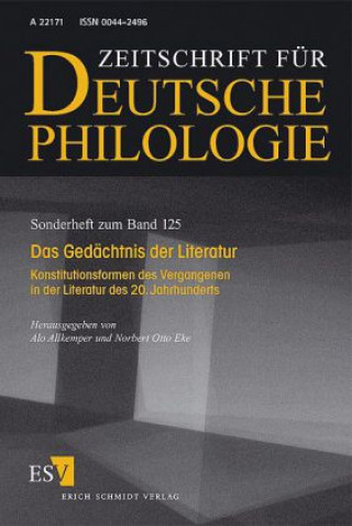 Książka Das Gedächtnis in der Literatur Alo Allkemper