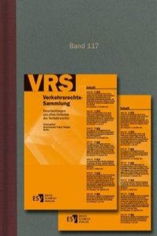 Carte Verkehrsrechts-Sammlung (VRS) Band 117 Volker Weigelt