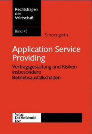 Kniha Application Service Providing Anita Schoengarth