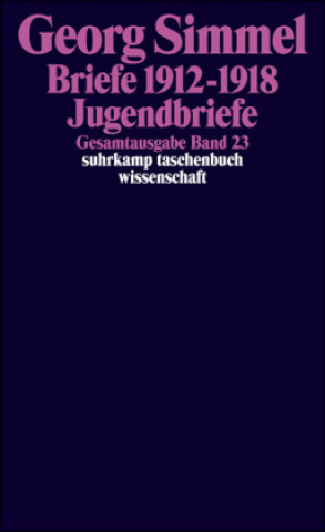 Kniha Gesamtausgabe 23. Briefe 1912 - 1918. Jugendbriefe Georg Simmel