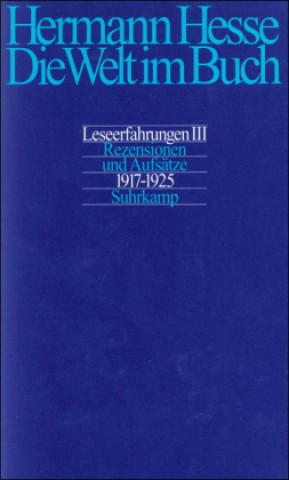 Kniha Die Welt im Buch 3. Rezensionen und Aufsätze 1917 - 1926 Volker Michels