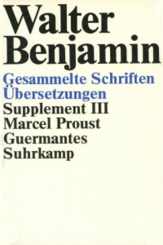 Kniha Gesammelte Schriften Walter Benjamin