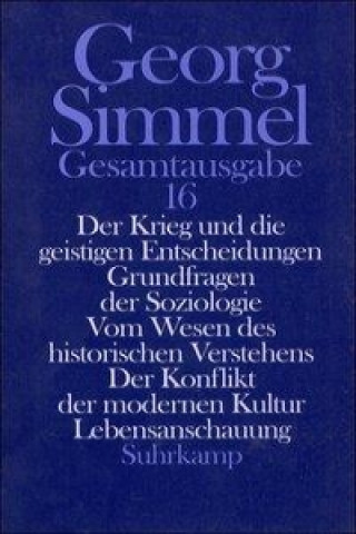 Kniha Gesamtausgabe in 24 Bänden Georg Simmel