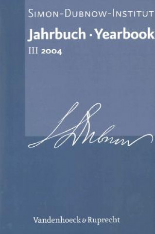 Kniha Jahrbuch  des Simon-Dubnow-Instituts /Simon Dubnow Institute Yearbook III/2004 Dan Diner